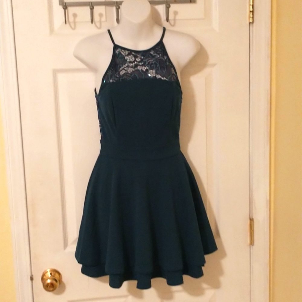 Emerald Sundae Cocktail Mini Dress Size Small Junior